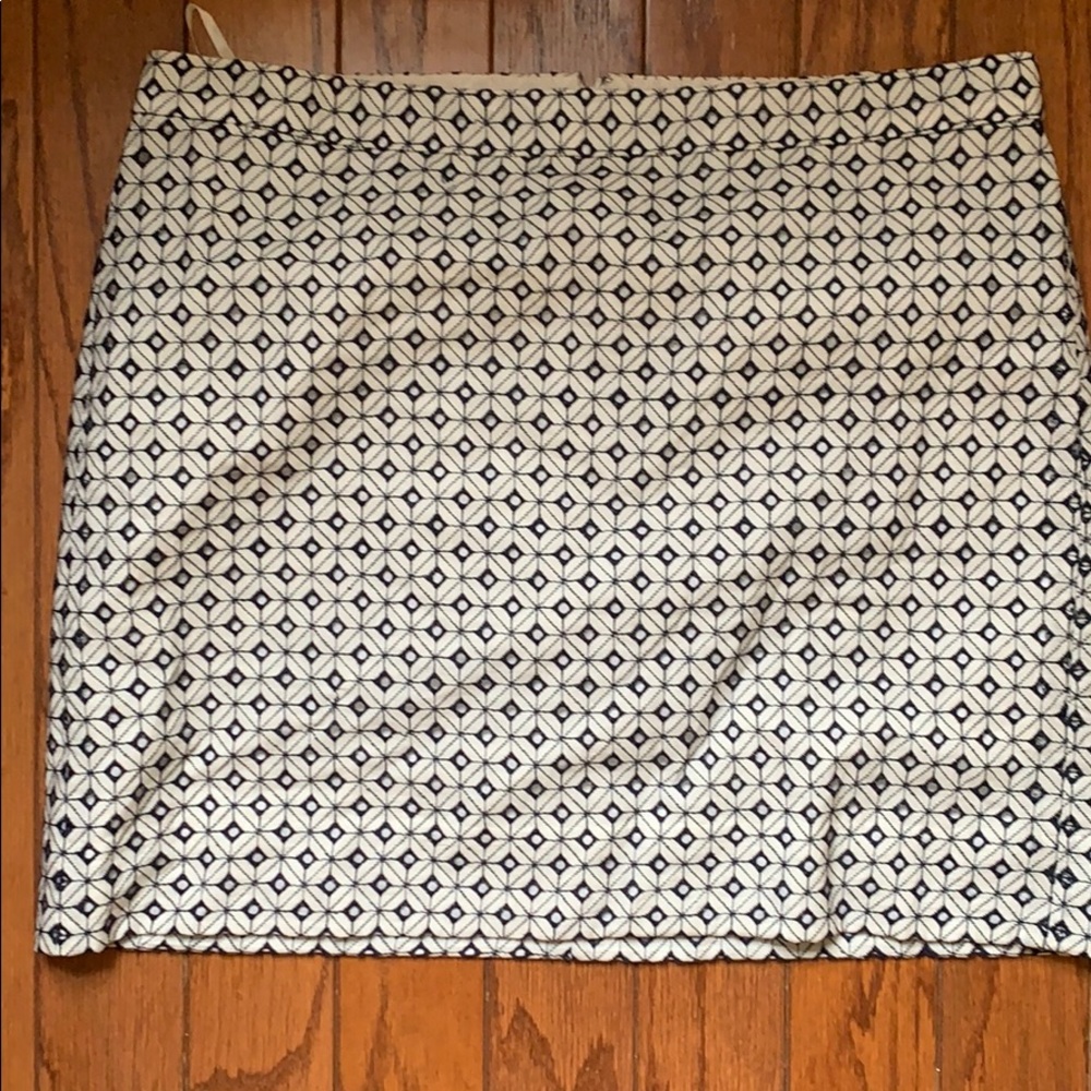 JCREW blue pattern mini skirt - size 12